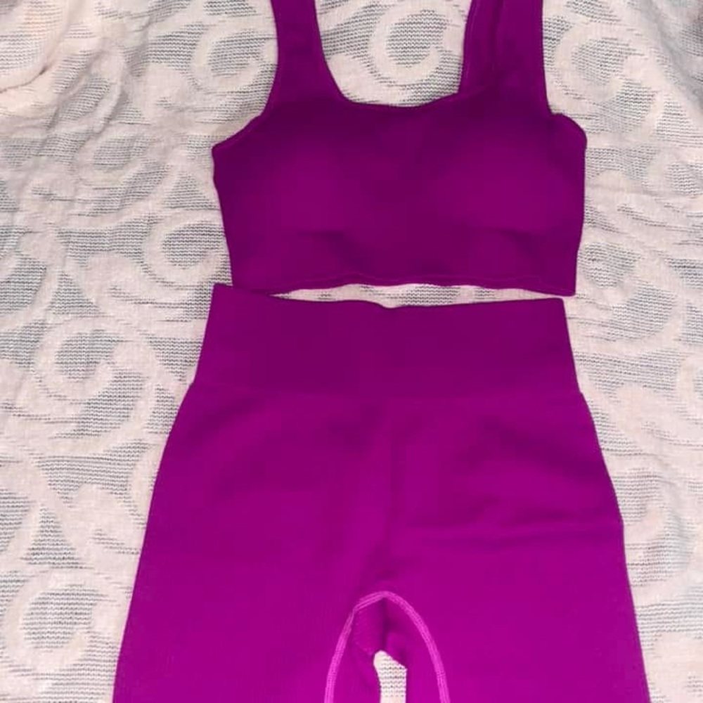 Athleta Women's Athletic Shorts and Top Set - Purple